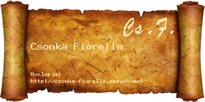 Csonka Fiorella névjegykártya